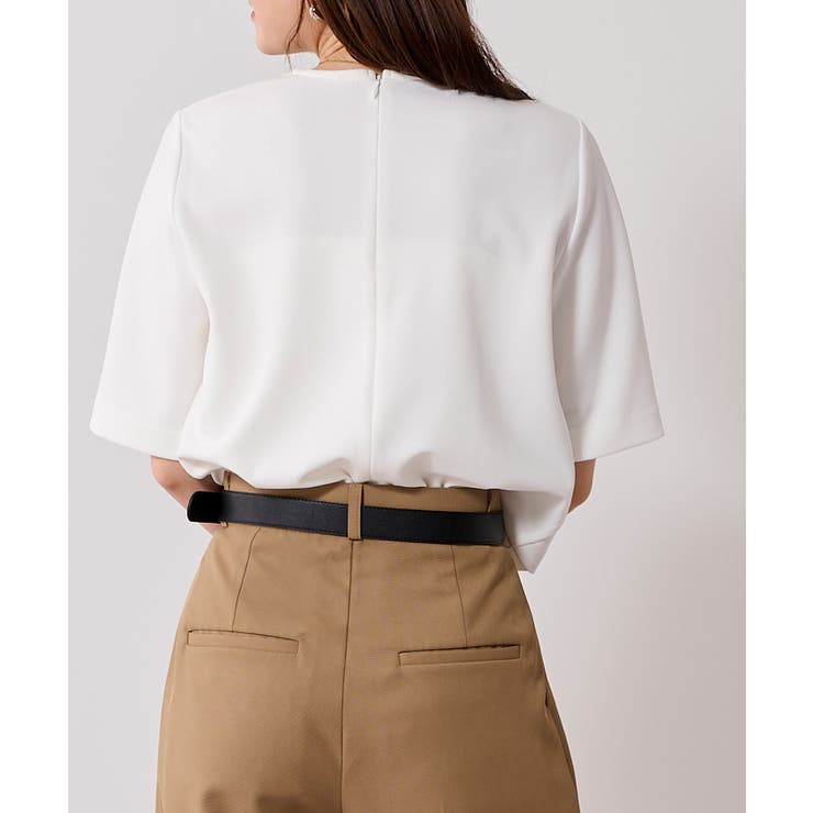 カットジョーゼットクルーネッククロップドプルオーバー【UR’S ユアーズ】 | titivate | 詳細画像3 