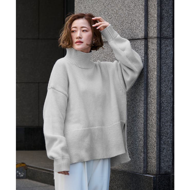 ハイネックサイドスリットオーバーサイズニット【UR’S ユアーズ】 | titivate | 詳細画像22 