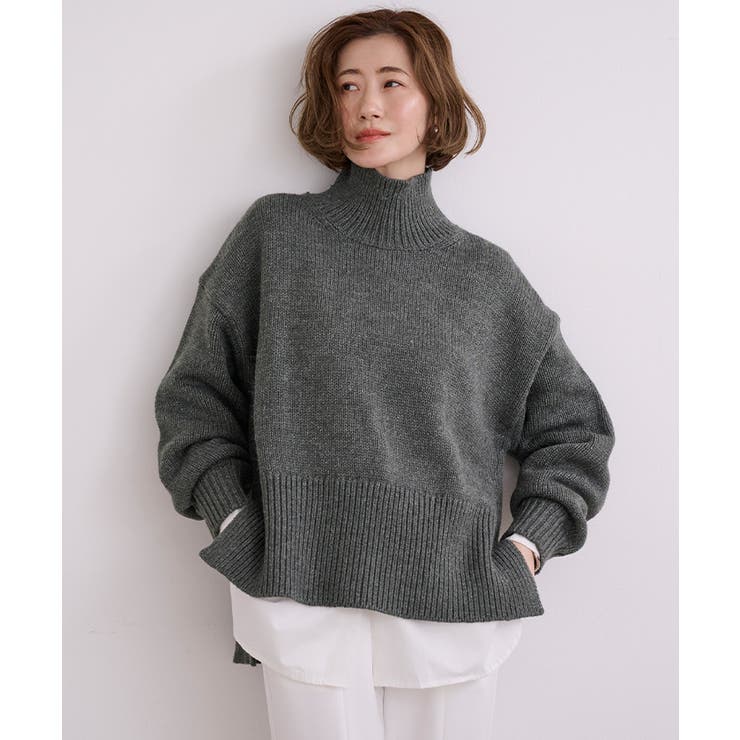 ハイネックサイドスリットオーバーサイズニット【UR’S ユアーズ】 | titivate | 詳細画像29 