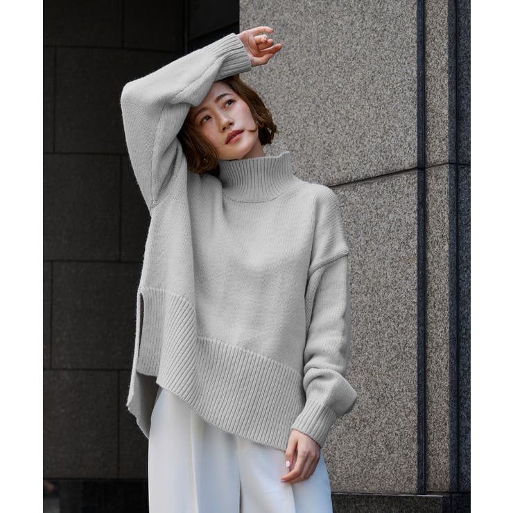 ハイネックサイドスリットオーバーサイズニット【UR’S ユアーズ】 | titivate | 詳細画像2 