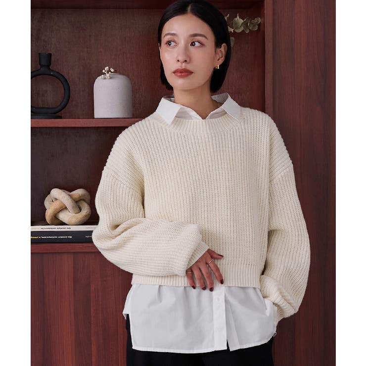 クルーネッククロップドニット【UR’S ユアーズ】 | titivate | 詳細画像26 