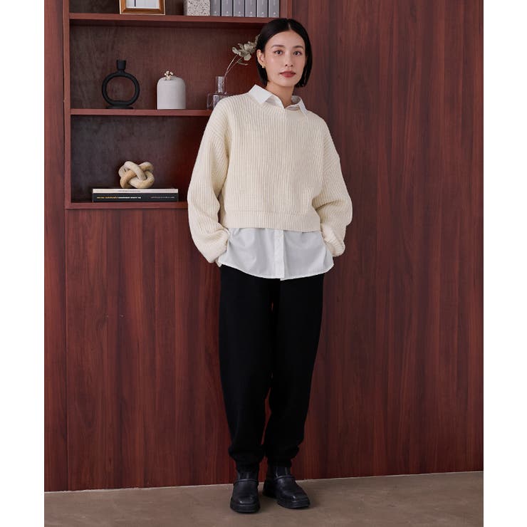 クルーネッククロップドニット【UR’S ユアーズ】 | titivate | 詳細画像27 