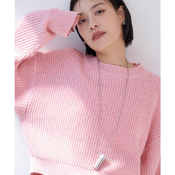 クルーネッククロップドニット【UR'S ユアーズ】[品番