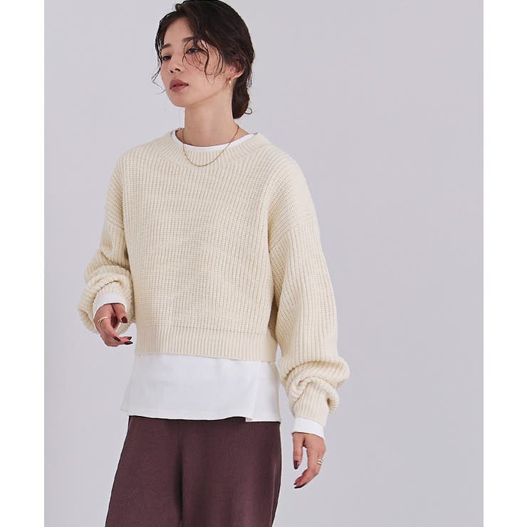 クルーネッククロップドニット【UR’S ユアーズ】 | titivate | 詳細画像10 