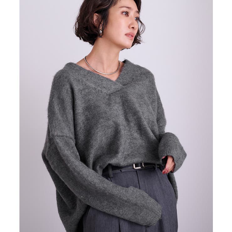 ワイドVネックニット【UR’S ユアーズ】 | titivate | 詳細画像2 