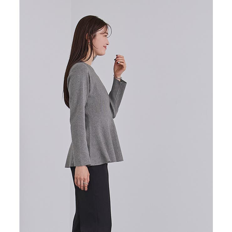 カシミヤタッチクルーネックペプラムニット【UR’S ユアーズ】 | titivate | 詳細画像14 