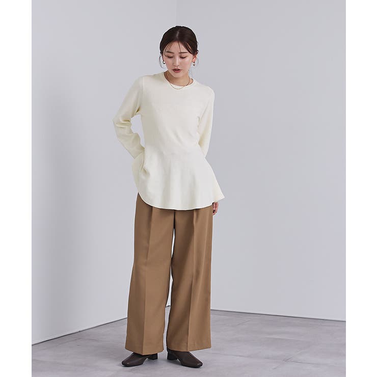 カシミヤタッチクルーネックペプラムニット【UR’S ユアーズ】 | titivate | 詳細画像15 