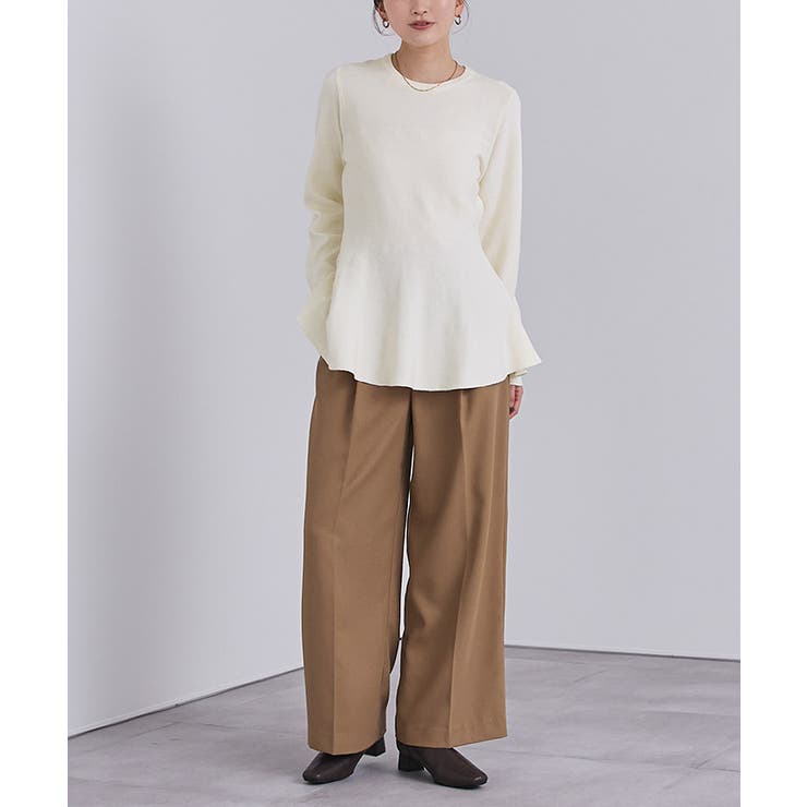 カシミヤタッチクルーネックペプラムニット【UR’S ユアーズ】 | titivate | 詳細画像18 