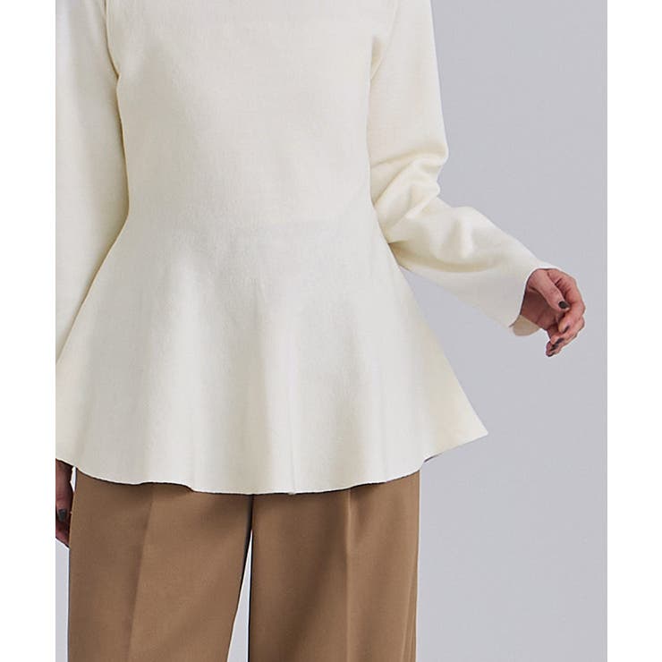 カシミヤタッチクルーネックペプラムニット【UR’S ユアーズ】 | titivate | 詳細画像6 