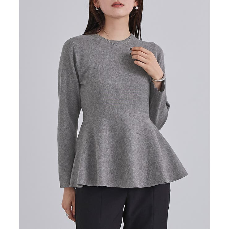 カシミヤタッチクルーネックペプラムニット【UR’S ユアーズ】 | titivate | 詳細画像9 