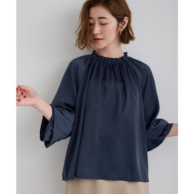 サテンフリルネックキャンディースリーブブラウス【UR’S ユアーズ】 | titivate | 詳細画像17 