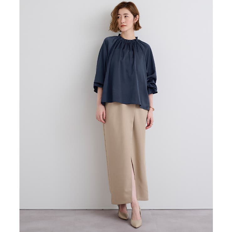 サテンフリルネックキャンディースリーブブラウス【UR’S ユアーズ】 | titivate | 詳細画像18 