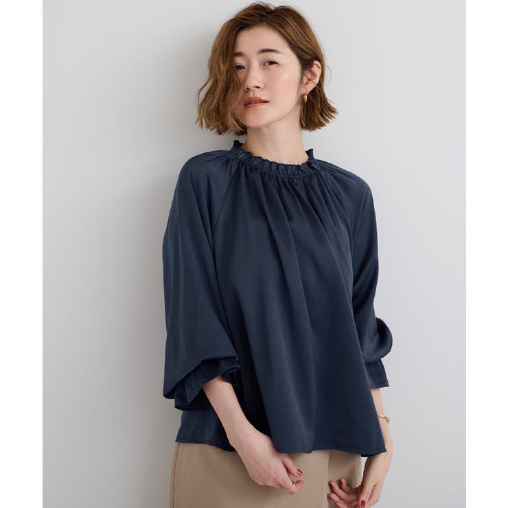 サテンフリルネックキャンディースリーブブラウス【UR’S ユアーズ】 | titivate | 詳細画像5 