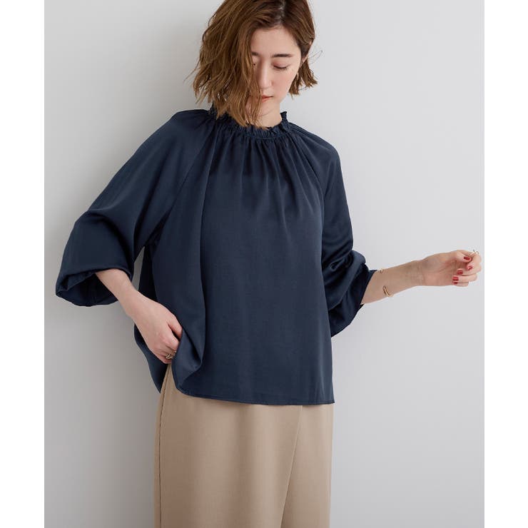 サテンフリルネックキャンディースリーブブラウス【UR’S ユアーズ】 | titivate | 詳細画像7 