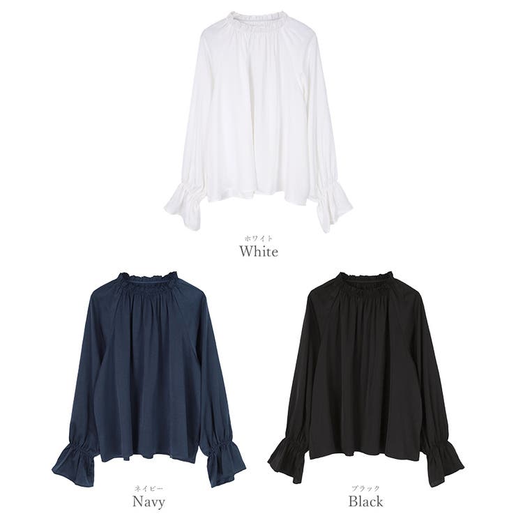 サテンフリルネックキャンディースリーブブラウス【UR’S ユアーズ】 | titivate | 詳細画像11 