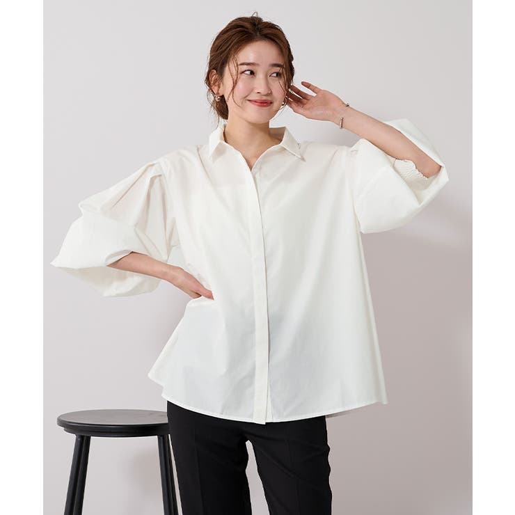 スタンダードカラーボリュームスリーブフレアシャツ【UR’S ユアーズ】 | titivate | 詳細画像2 