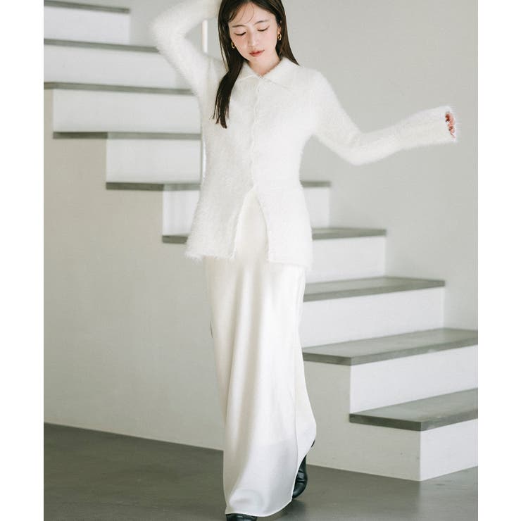 襟付きシャギーニットカーディガン【UR’S ユアーズ】 | titivate | 詳細画像16 