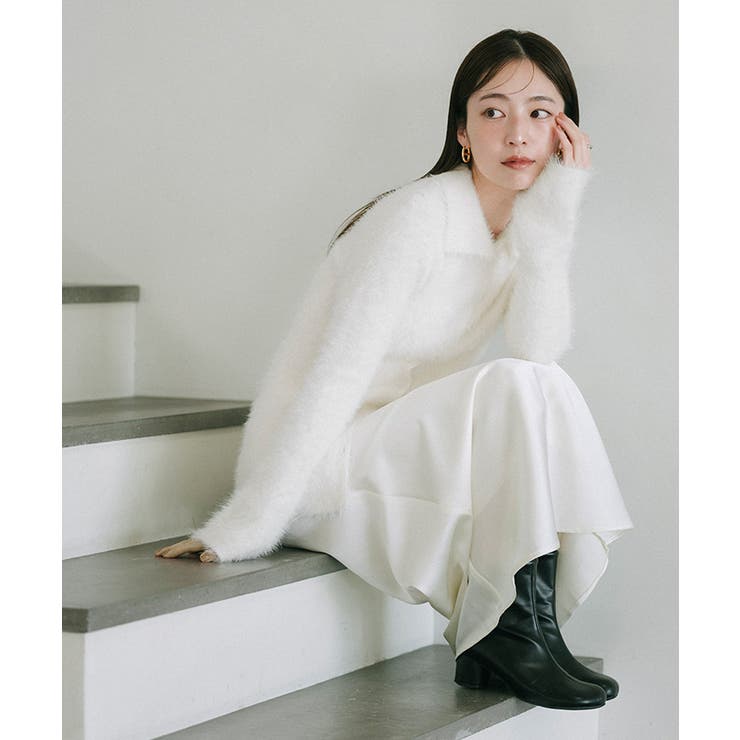 襟付きシャギーニットカーディガン【UR’S ユアーズ】 | titivate | 詳細画像17 