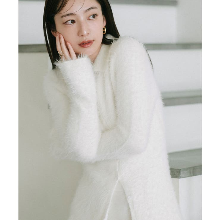 襟付きシャギーニットカーディガン【UR’S ユアーズ】 | titivate | 詳細画像19 