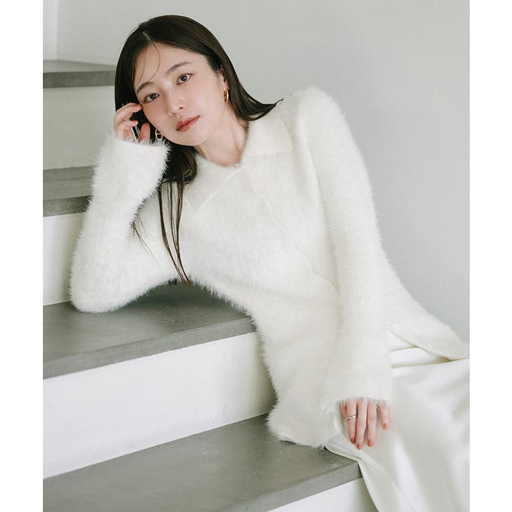 襟付きシャギーニットカーディガン【UR’S ユアーズ】 | titivate | 詳細画像20 