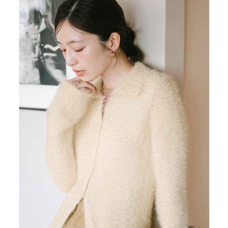 襟付きシャギーニットカーディガン【UR’S ユアーズ】 | titivate | 詳細画像24 