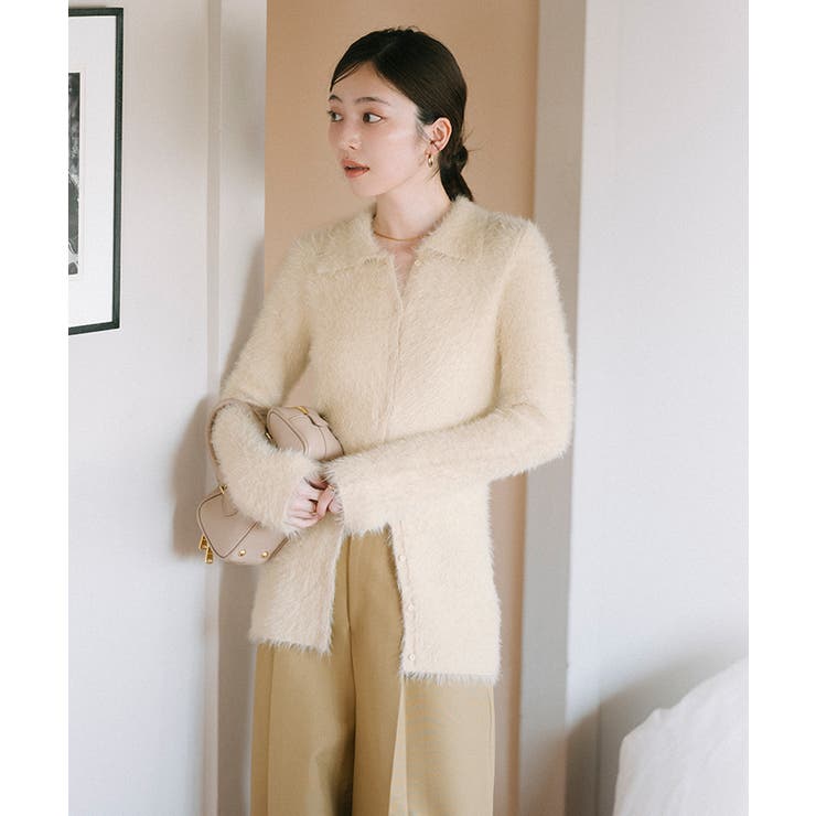 襟付きシャギーニットカーディガン【UR’S ユアーズ】 | titivate | 詳細画像25 