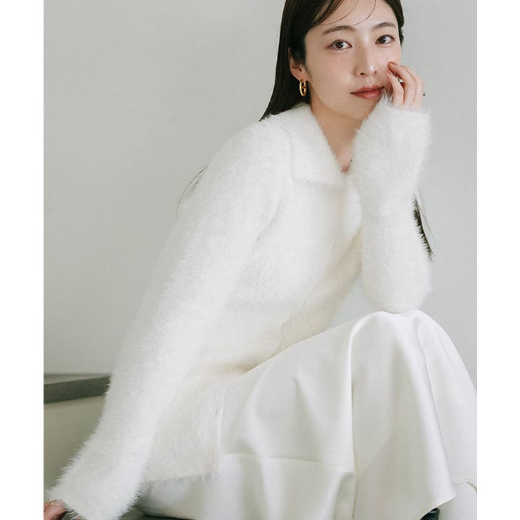 襟付きシャギーニットカーディガン【UR’S ユアーズ】 | titivate | 詳細画像2 