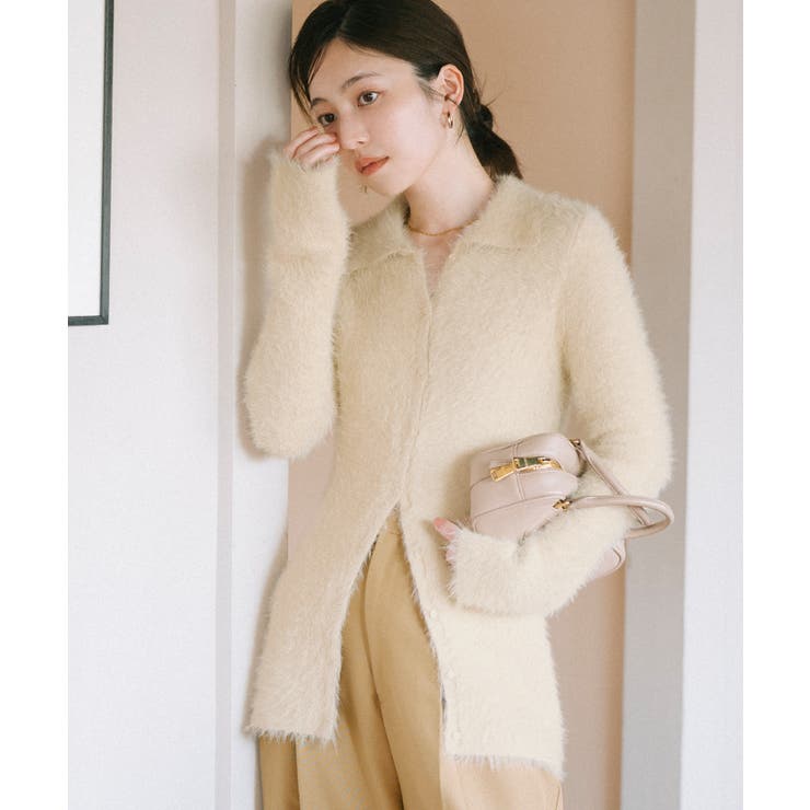 襟付きシャギーニットカーディガン【UR’S ユアーズ】 | titivate | 詳細画像5 