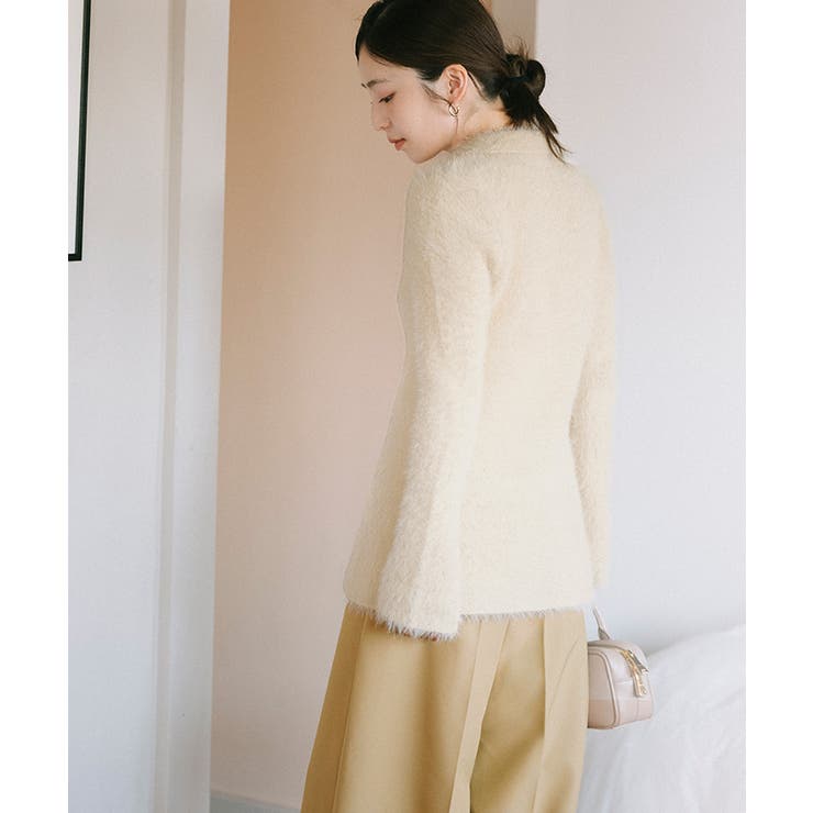 襟付きシャギーニットカーディガン【UR’S ユアーズ】 | titivate | 詳細画像6 