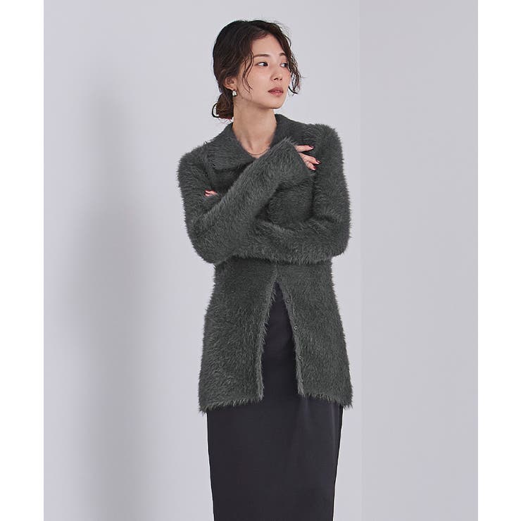 襟付きシャギーニットカーディガン【UR’S ユアーズ】 | titivate | 詳細画像14 