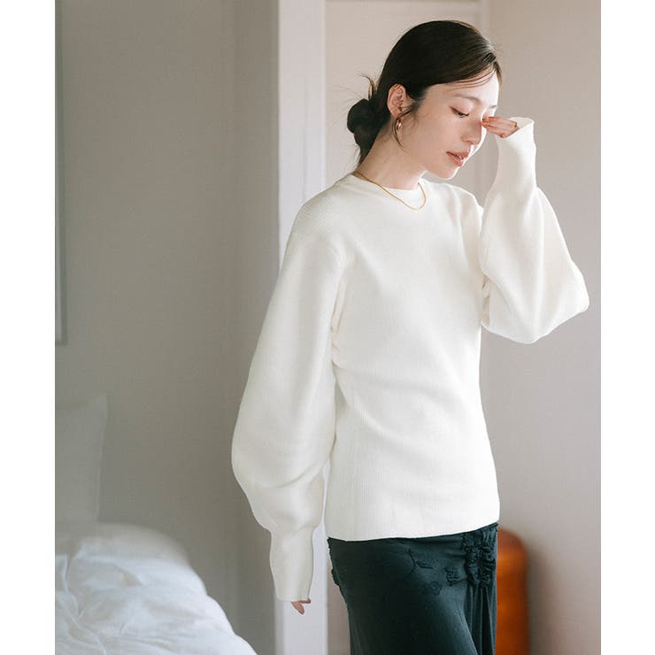 ボリュームスリーブウエストフィットニット【UR’S ユアーズ】 | titivate | 詳細画像23 