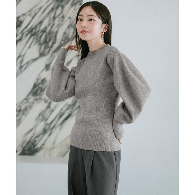 ボリュームスリーブウエストフィットニット【UR’S ユアーズ】 | titivate | 詳細画像2 