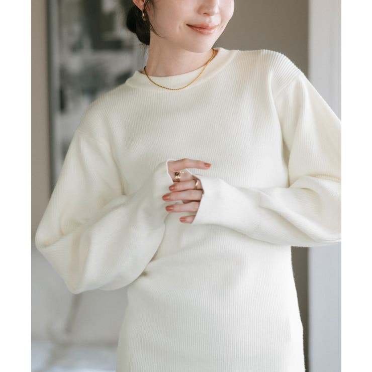 ボリュームスリーブウエストフィットニット【UR’S ユアーズ】 | titivate | 詳細画像4 