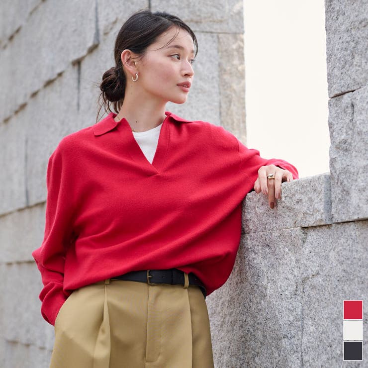 スキッパーデザインニット【UR’S ユアーズ】 | titivate | 詳細画像1 