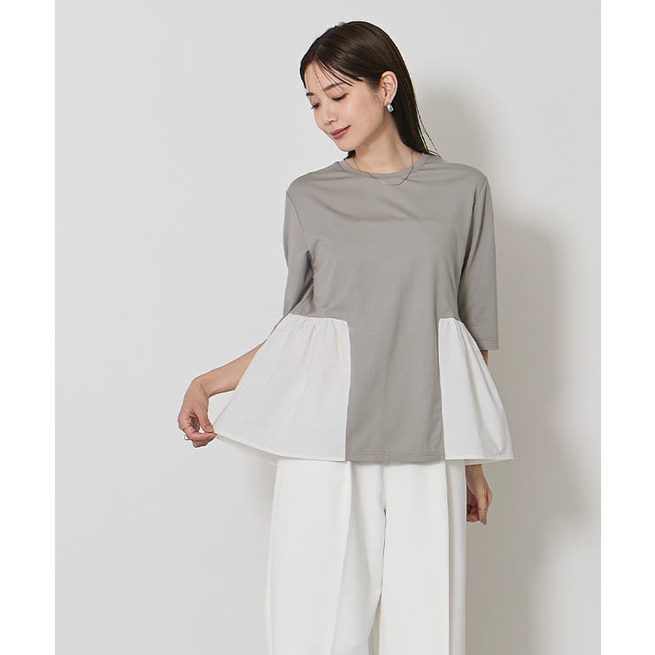 ウエスト切替ギャザーハーフスリーブTシャツ【UR’S ユアーズ】 | titivate | 詳細画像13 