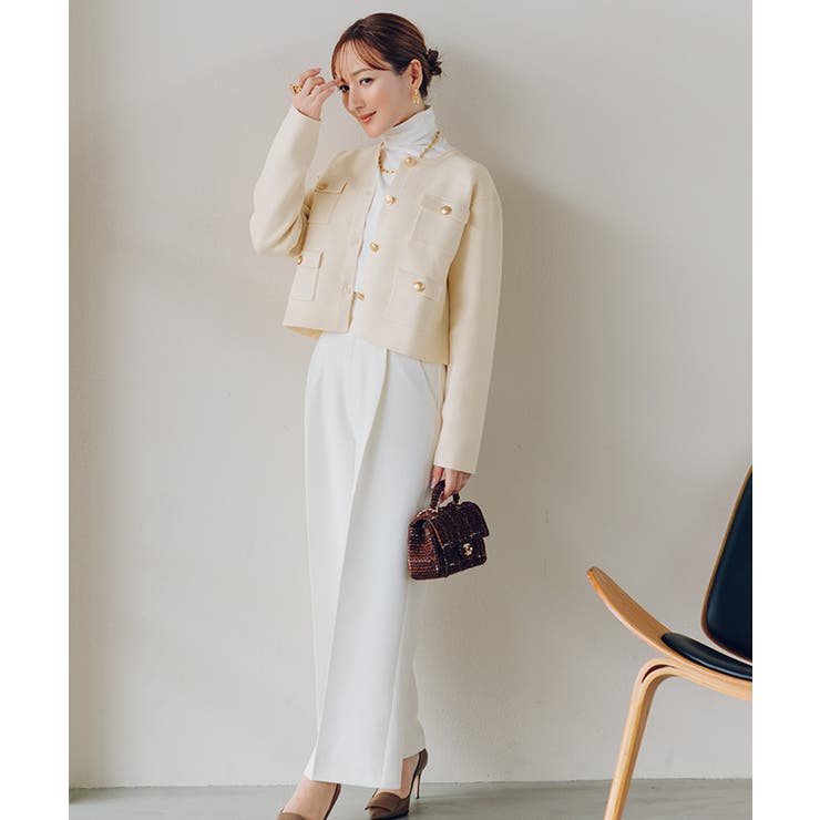 ゴールド釦ニットカーディガン/ジャケット【UR’S ユアーズ】 | titivate | 詳細画像7 