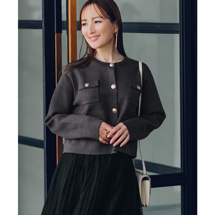 ゴールド釦ニットカーディガン/ジャケット【UR’S ユアーズ】 | titivate | 詳細画像18 