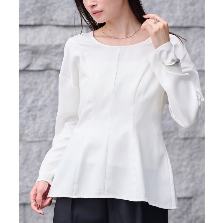 ラウンドネックウエストシェイプブラウス【UR’S ユアーズ】 | titivate | 詳細画像15 