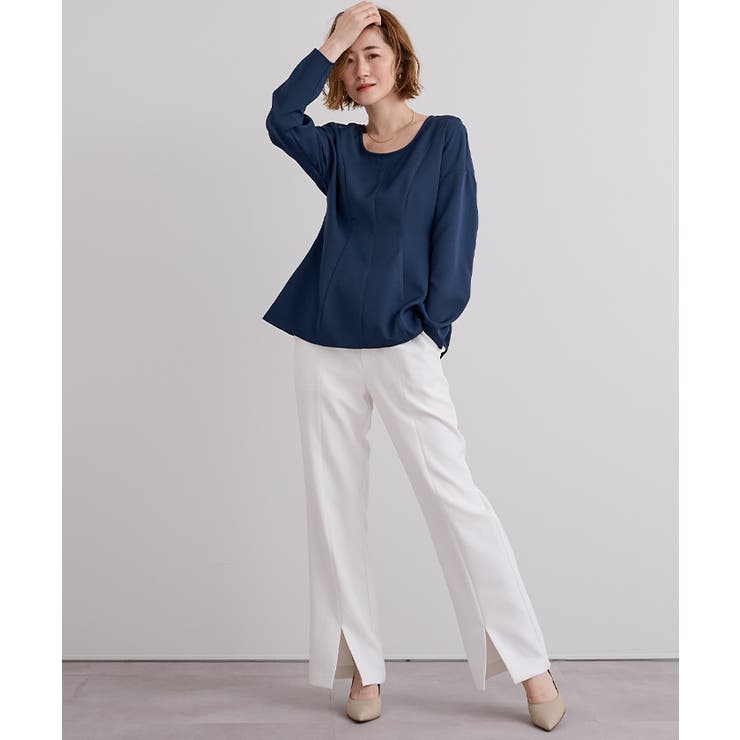 ラウンドネックウエストシェイプブラウス【UR’S ユアーズ】 | titivate | 詳細画像18 