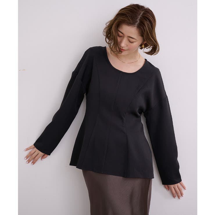 ラウンドネックウエストシェイプブラウス【UR’S ユアーズ】 | titivate | 詳細画像10 