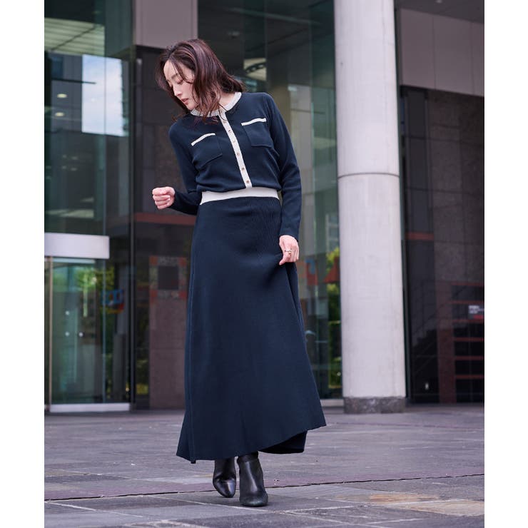 バイカラーポケットデザインニットワンピース【UR’S ユアーズ】 | titivate | 詳細画像5 