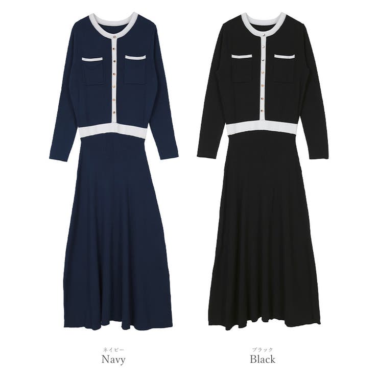 バイカラーポケットデザインニットワンピース【UR’S ユアーズ】 | titivate | 詳細画像3 