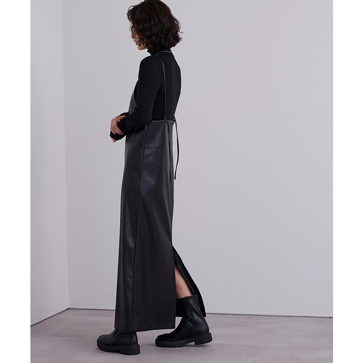フェイクレザーサロペットワンピース【UR’S ユアーズ】 | titivate | 詳細画像6 