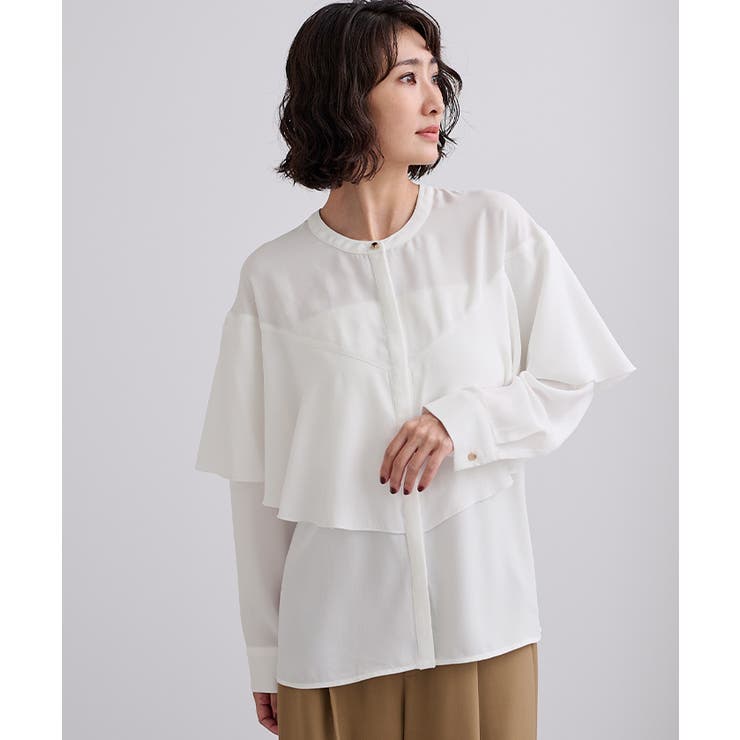 ラッフルバンドカラーブラウス【UR’S ユアーズ】 | titivate | 詳細画像5 