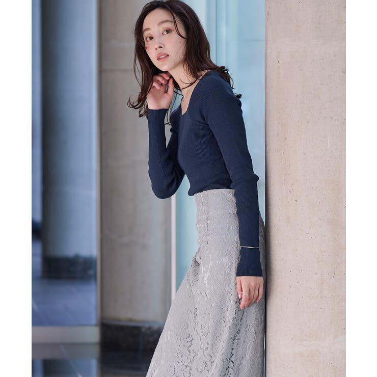 スクエアネックラグランスリーブリブニット【UR’S ユアーズ】 | titivate | 詳細画像3 