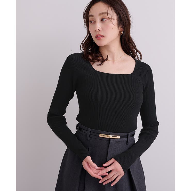 スクエアネックラグランスリーブリブニット【UR’S ユアーズ】 | titivate | 詳細画像10 