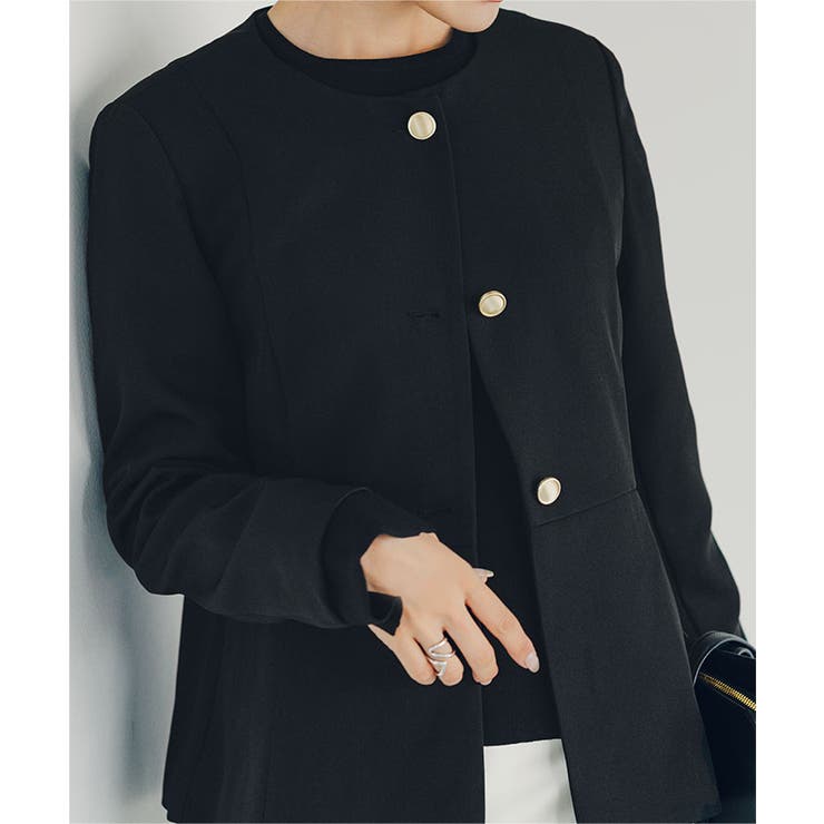 美シルエットゴールド釦ペプラムジャケット【UR’S ユアーズ】【セレモニー】 | titivate | 詳細画像29 