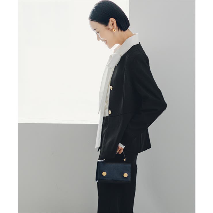 美シルエットゴールド釦ペプラムジャケット【UR’S ユアーズ】【セレモニー】 | titivate | 詳細画像10 