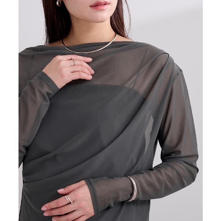 2wayシアードレープカットソー【UR’S ユアーズ】 | titivate | 詳細画像19 