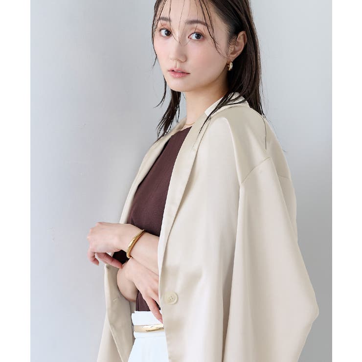 サテンテーラードジャケット【UR’S ユアーズ】 | titivate | 詳細画像3 